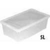 Kinekus Box úložný transparentný s vekom 33 x 20 x 11 cm
