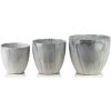 Mondex Sada 3 ks keramických květináčů NEVA MARBLE III šedá Mondex Sada 3 ks keramických květináčů NEVA MARBLE III šedá