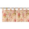 Dekoria Krátky záves na pútkach, výrazný vzor ružovozelené kvety na ľanovom podklade , 260 x 40 cm, Londres, 143-87 Dekoria Krátky záves na pútkach, výrazný vzor ružovozelené kvety na ľanovom podklade , 260 x 40 cm, Londres, 143-87