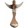 AVF Vianočná dekorácia – drevený anjel so sviečkou, 50 cm AVF Vianočná dekorácia – drevený anjel so sviečkou, 50 cm