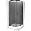 Mexen Rio, štvrťkruhový sprchovací kút s posuvnými dverami 90(dvere) x 90(dvere) x 190 cm, 6mm šedé sklo, čierny profil + Rio sprchová vanička biela, 863-090-090-70-40-4710 Mexen Rio, štvrťkruhový sprchovací kút s posuvnými dverami 90(dvere) x 90(dvere) x 190 cm, 6mm šedé sklo, čierny profil + Rio sprchová vanička biela, 863-090-090-70-40-4710