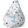 Sablio Sedací vak Pear Animovaný Morský svet 70 x 95 x 15 cm