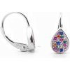 Šperk Holíč | Strieborné náušnice - kamienkové ,,farebný mix Šperk Holíč | Strieborné náušnice - kamienkové ,,farebný mix