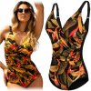Dámske Jednodielne Plavky Plavky Monokini Veľkosť 52 6XL Plus Size Dámske Jednodielne Plavky Plavky Monokini Veľkosť 52 6XL Plus Size