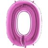 Nafukovací balónik číslo 0 ružový 102cm extra veľký - Grabo Nafukovací balónik číslo 0 ružový 102cm extra veľký - Grabo
