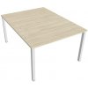 Hobis Pracovný stôl Uni, zdvojený, 120x75,5x160 cm, agát/biela Hobis Pracovný stôl Uni, zdvojený, 120x75,5x160 cm, agát/biela
