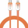 DUX DUCIS WLCM Series opletaný nabíjací a dátový kábel - USB-C na Lightning - 1 m - oranžový - možnosť vrátiť tovar ZADARMO do 30tich dní DUX DUCIS WLCM Series opletaný nabíjací a dátový kábel - USB-C na Lightning - 1 m - oranžový - možnosť vrátiť tovar ZADARMO do 30tich dní