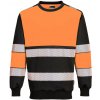 Portwest PW376 PW3 H-Vis Reflexná mikina oranžová/čierna L Portwest PW376 PW3 H-Vis Reflexná mikina oranžová/čierna L
