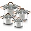 Súprava hrncov Blaumann Gourmet line, nerezová oceľ, 8 ks Súprava hrncov Blaumann Gourmet line, nerezová oceľ, 8 ks