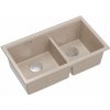 GraniteQ ČTVRÁK | LOGAN 120 | žulový kuchyňský dřez PEARL BEIGE + OCEL | rozměry: 76 x 45 x 23,5 cm | 2komorové zavěšené | výška dna skříňky od: 80 cm GraniteQ ČTVRÁK | LOGAN 120 | žulový kuchyňský dřez PEARL BEIGE + OCEL | rozměry: 76 x 45 x 23,5 cm | 2komorové zavěšené | výška dna skříňky od: 80 cm