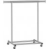 Jurhan Stojan na oblečenie INEZ na kolieskach, max. 90 kg, 83,5x45x160cm, strieborná 33052 Jurhan Stojan na oblečenie INEZ na kolieskach, max. 90 kg, 83,5x45x160cm, strieborná 33052
