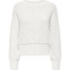 Only Svetre Katia Life Loose Cable Knit Cloud Dancer Biela Only Svetre Katia Life Loose Cable Knit Cloud Dancer Biela