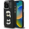 Karl Lagerfeld Grained PU K&CH Heads zadný kryt pre iPhone 16 Pro Max Black