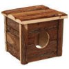 Domek SMALL ANIMAL dřevěný s kůrou 15,5 x 15,5 x 14 cm Domek SMALL ANIMAL dřevěný s kůrou 15,5 x 15,5 x 14 cm
