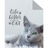 DETEXPOL Přehoz na posteľ Mačka grey Polyester, 170/210 cm DETEXPOL Přehoz na posteľ Mačka grey Polyester, 170/210 cm