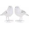 Postavička vtáčik 6,5x4x6,5 cm polyrezín bielo-strieborný mix Postavička vtáčik 6,5x4x6,5 cm polyrezín bielo-strieborný mix