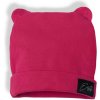 ESITO Zimná rebrovaná čiapka s uškami Color HOT pink ružová