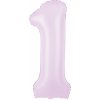 Party Fóliový narodeninový balón číslo 1 lila matný, 100 cm Party Fóliový narodeninový balón číslo 1 lila matný, 100 cm