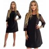 ČIERNE KLASICKÉ ELEGANTNÉ DÁMSKE ŠATY VEĽKOSŤ 48 ČIERNE KLASICKÉ ELEGANTNÉ DÁMSKE ŠATY VEĽKOSŤ 48