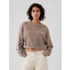 GAP Crop sweatshirt with logo - Women's hnedá S GAP 1200135675312 GAP Crop sweatshirt with logo - Women's hnedá S GAP 1200135675312