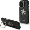 Guess PU 4G Metal Logo Stand Camera Frame zadný kryt pre iPhone 16 Pro Max Black