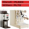 Lelit MaraX PL62X-2Q30 Gold + William PL72 Lelit MaraX PL62X-2Q30 Gold + William PL72