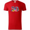 Kvetinové číslo kreslené - 50 - Tričko z organickej bavlny - S ( Červená ) Kvetinové číslo kreslené - 50 - Tričko z organickej bavlny - S ( Červená )
