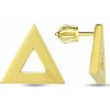 Lillian Vassago zlaté kôstkové náušnice trojuholníky LLV98-GER019