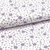 Bavlnené plátno P0675 biele, lila kvetinový motív, š.140 Bavlnené plátno P0675 biele, lila kvetinový motív, š.140