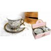 Šálky na kávu s tanierikmi a lyžičkami - sada 2 ks Šálky na kávu s tanierikmi a lyžičkami - sada 2 ks
