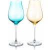 Poháre na biele víno, poháre na červené víno B.Bohemian modré, oranžové, viacfarebné 500ml 2 ks Poháre na biele víno, poháre na červené víno B.Bohemian modré, oranžové, viacfarebné 500ml 2 ks