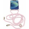 CellularLine Neck-Case zadný kryt číry pre Apple iPhone 12 Mini, s ružovou šnúrkou CellularLine Neck-Case zadný kryt číry pre Apple iPhone 12 Mini, s ružovou šnúrkou