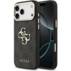 Guess PU Leather 4G Metal Logo Gold Frame kryt pre iPhone 17 Pro Max, čierny 57983127127