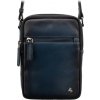 Malá pánska kožená taška na doklady modrá KT234