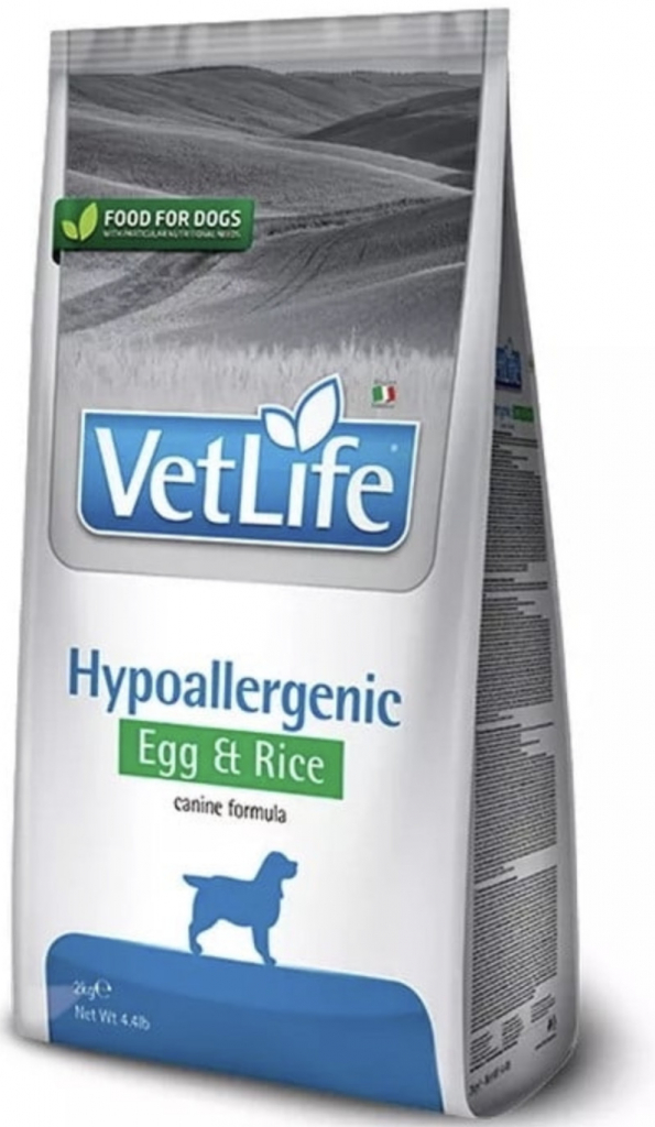 Vet Life dog Hypoallergenic egg & rice 2 kg