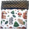 Deka Veverička/minky hnedá 60x70 cm – detská deka s lesným motívom Deka Veverička/minky hnedá 60x70 cm – detská deka s lesným motívom