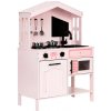 ECOTOYS PLK563P Drevená detská kuchynka s rúrou, mikrovlnnou rúrou, varnými platňami a príslušenstvom, ružová ECOTOYS PLK563P Drevená detská kuchynka s rúrou, mikrovlnnou rúrou, varnými platňami a príslušenstvom, ružová