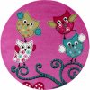 Najkoberce KIDS Sovičky lila - kruh 160 cm kruh Najkoberce KIDS Sovičky lila - kruh 160 cm kruh