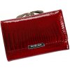 Dámska kožená malá peňaženka červená