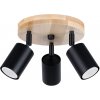 Sollux Lighting Stropné svietidlo Verdo, 3x čierne kovové tienidlo, (možnosť polohovania), drevo, o Sollux Lighting Stropné svietidlo Verdo, 3x čierne kovové tienidlo, (možnosť polohovania), drevo, o