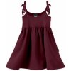 Dětské šaty vázání na ramenou bordo