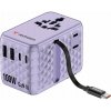 Verbatim Cestovní adaptér EU/UK/US GaN 2xUSB-C/2xUSB-A/1xUSB-C PD 100W fialový 30193 Verbatim Cestovní adaptér EU/UK/US GaN 2xUSB-C/2xUSB-A/1xUSB-C PD 100W fialový 30193