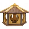 MKSTOR Drevené kŕmitko pre vtáky 50x50x42cm so Zásobníkom Jedla, vtáčia búdka, Hnedá MKSTOR Drevené kŕmitko pre vtáky 50x50x42cm so Zásobníkom Jedla, vtáčia búdka, Hnedá