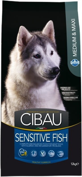 Cibau dog Adult sensitive fish Medium & maxi 3 x 12 kg