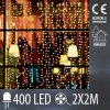 Vianočná led svetelná mikro záclona vonkajšia - záves - 400led - 2x2m studená biela Vianočná led svetelná mikro záclona vonkajšia - záves - 400led - 2x2m studená biela