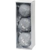 Gule MagicHome sada, 3 ks, strieborná, na vianočný stromček, 8 cm