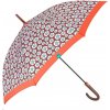 Perletti 26242 Time deštník dámský holový s červeným lemem