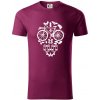 Bike lebka - Tričko z organickej bavlny - 2XL ( Fuchsiová ) Bike lebka - Tričko z organickej bavlny - 2XL ( Fuchsiová )