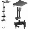 Rea Jack, sprchový set s otočným vaňovým výtokom, čierna matná, REA-P7009 Rea Jack, sprchový set s otočným vaňovým výtokom, čierna matná, REA-P7009