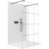 CERANO - Sprchová zástena Walk-in Onyx Duo Ľ/P - 8 mm - guľatá vzpera - čierna matná, industriálne sklo - 140x200 cm CERANO - Sprchová zástena Walk-in Onyx Duo Ľ/P - 8 mm - guľatá vzpera - čierna matná, industriálne sklo - 140x200 cm